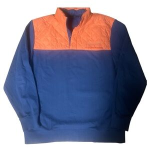 Vineyard Vines Orange and Blue Pullover